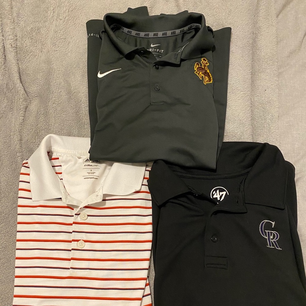 Lot of 3 athletic men’s polos